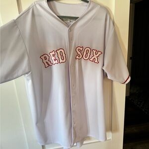 Fanatics White and Red Baseball Jersey